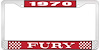 1970 Fury License Plate Frame - Red - image 1