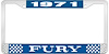 1971 Fury License Plate Frame - Blue - image 1