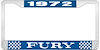 1972 Fury License Plate Frame - Blue - image 1