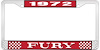 1972 Fury License Plate Frame - Red - image 1