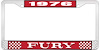 1976 Fury License Plate Frame - Red - image 1