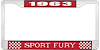 1963 Sport Fury License Plate Frame - Red - image 1