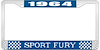 1964 Sport Fury License Plate Frame - Blue - image 1