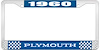 1960 Plymouth License Plate Frame - Blue - image 1