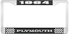 1964 Plymouth License Plate Frame - Black - image 1