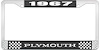 1967 Plymouth License Plate Frame - Black - image 1