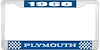 1968 Plymouth License Plate Frame - Blue - image 1