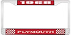 1968 Plymouth License Plate Frame - Red - image 1