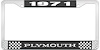 1971 Plymouth License Plate Frame - Black - image 1