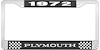 1972 Plymouth License Plate Frame - Black - image 1