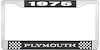 1975 Plymouth License Plate Frame - Black - image 1