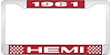 1961 Hemi License Plate Frame - image 1
