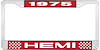 1975 Hemi License Plate Frame - image 1