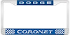 Dodge Coronet License Plate Frame - Blue - image 1