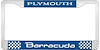 Plymouth Barracuda License Plate Frame - Blue - image 1