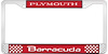 Plymouth Barracuda License Plate Frame - Red - image 1