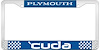 Plymouth Cuda License Plate Frame - Blue - image 1