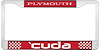 Plymouth Cuda License Plate Frame - Red - image 1