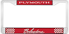 Plymouth Belvedere License Plate Frame - Red - image 1