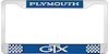 Plymouth GTX License Plate Frame - Blue - image 1