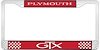 Plymouth GTX License Plate Frame - Red - image 1