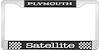 Plymouth Satellite License Plate Frame - Black - image 1
