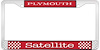 Plymouth Satellite License Plate Frame - Red - image 1