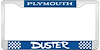 Plymouth Duster License Plate Frame - Blue - image 1