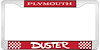 Plymouth Duster License Plate Frame - Red - image 1