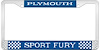 Plymouth Sport Fury License Plate Frame - Blue - image 1