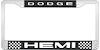 LF13221A Dodge Hemi License Plate Frame - Black - image 1