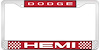 Dodge Hemi License Plate Frame - Red - image 1