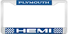Plymouth Hemi License Plate Frame - Blue - image 1