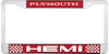 Plymouth Hemi License Plate Frame - Red - image 1