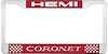 Hemi / Coronet License Plate Frame - image 1