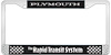 LF152108 License Plate Frame Black/Silver Plymouth Rapid Transit System - image 1
