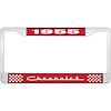 1955 Chevrolet License Plate Frame Red/Chrome - image 1