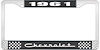 1961 Chevrolet Black And Chrome License Plate Frame With White Lettering - image 1