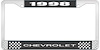 1998 Chevrolet Black And Chrome License Plate Frame With White Lettering - image 1