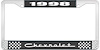 1998 Chevrolet Black And Chrome License Plate Frame With White Lettering - image 1