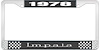 1978 Impala Black And Chrome License Plate Frame With White Lettering - image 1