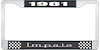 1981 Impala Black And Chrome License Plate Frame With White Lettering - image 1