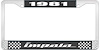 1981 Impala Black And Chrome License Plate Frame With White Lettering - image 1