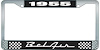 1955 Bel Air Black And Chrome License Plate Frame With White Lettering - image 1