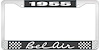 1955 Bel Air Black And Chrome License Plate Frame With White Lettering - image 1