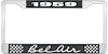 1959 Bel Air Black And Chrome License Plate Frame With White Lettering - image 1