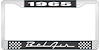 1965 Bel Air Black And Chrome License Plate Frame With White Lettering - image 1