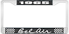 1965 Bel Air Black And Chrome License Plate Frame With White Lettering - image 1