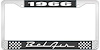 1966 Bel Air Black And Chrome License Plate Frame With White Lettering - image 1