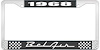 1968 Bel Air Black And Chrome License Plate Frame With White Lettering - image 1